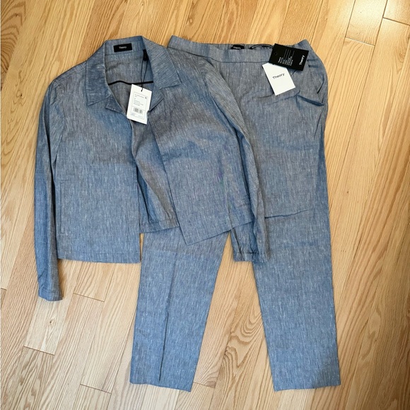 Theory chambray light linen suit. NWT. - Picture 1 of 7